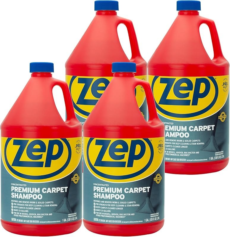 Zep Premium Carpet Shampoo - 1 Gal (Case of 4) - ZUPXC128 - Deep Cleaning and Stain Removal for Carpet Machines —