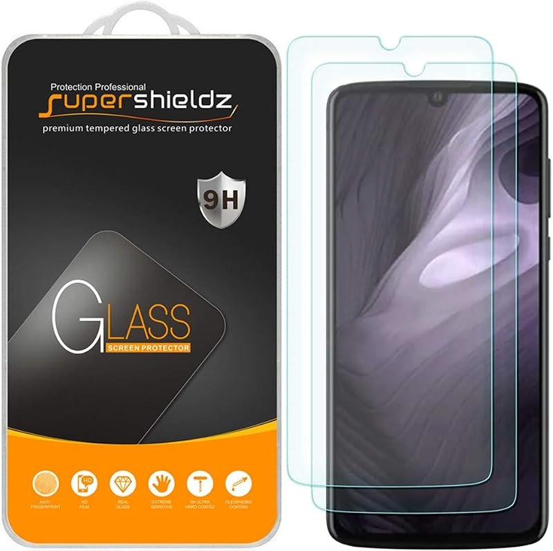 Supershieldz (2 Pack) Designed for Motorola (Moto Z4 Play) Tempered Glass Screen Protector, 0.33mm, Anti Scratch