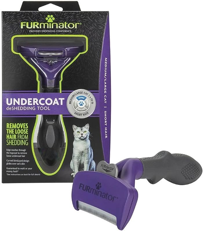 FURminator Medium to Large Cat deShedding Tool for Short Hair — cat hair remover brush for cat hair remover brush