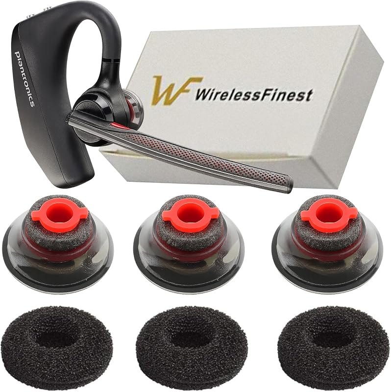 3X Comfort Eartips for Plantronics Voyager 5200 5220 Medium — memory foam ear tips for memory foam ear tips