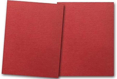 Premium Linen Textured Red Tartan Card Stock 20 Sheets - Matches Martha Stewart Red Tartan - Great for Scrapbooking