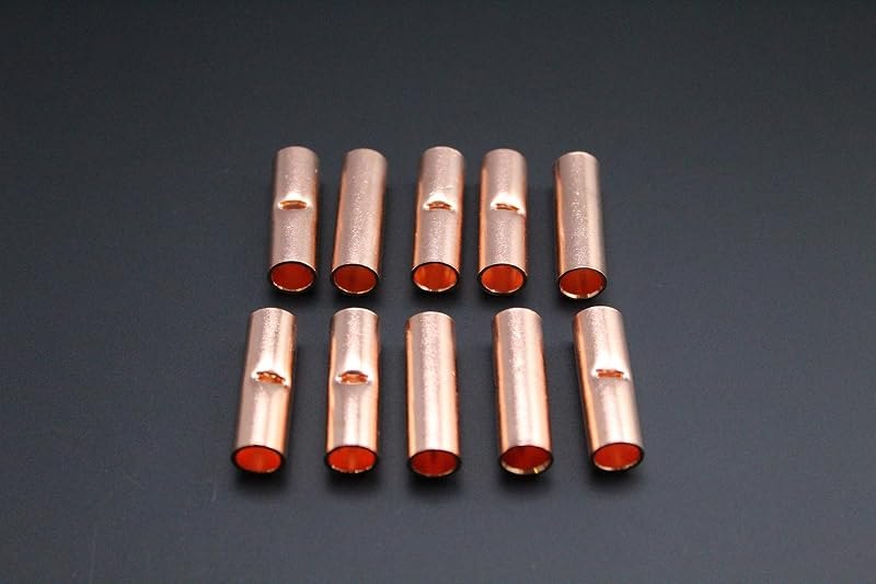 4 Gauge Copper Butt Connector 10 PK Crimp Terminal AWG Battery CUR4 — copper crimp terminals for copper crimp terminals