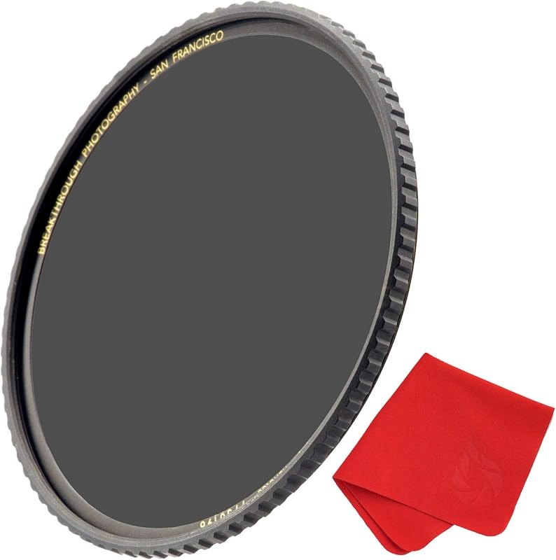 Breakthrough Photography 55mm X4 6-Stop Fixed ND Filter for Camera Lenses, Neutral Density Professional Photography