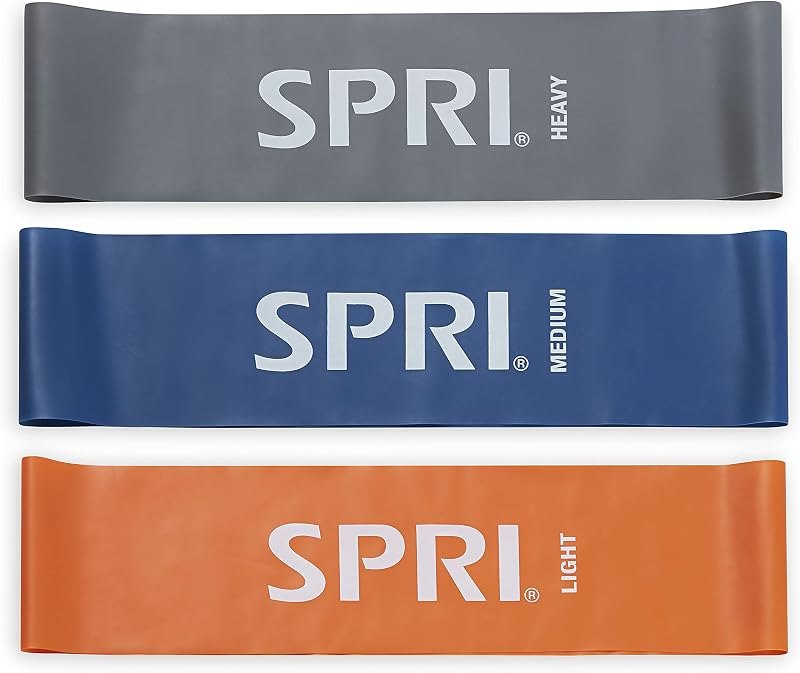 'SPRI Loop Bands 3-Pack - Resistance Band Kit Set, 3 Levels of Resistance - Exercise Bands for Strength Training