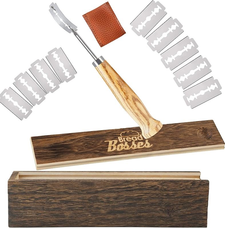 Bread Bosses Bread Bakers Lame Slashing Tool -Dough Making Slasher Tools Baking Sourdough Bread Starter Jar Scoring