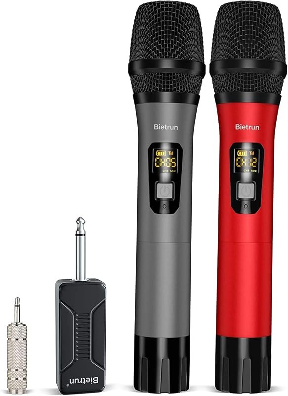 UHF Wireless Microphone with 1/4'' Plug Rechargeable Receiver — best Sennheiser MKE 2 Wireless for sennheiser mke