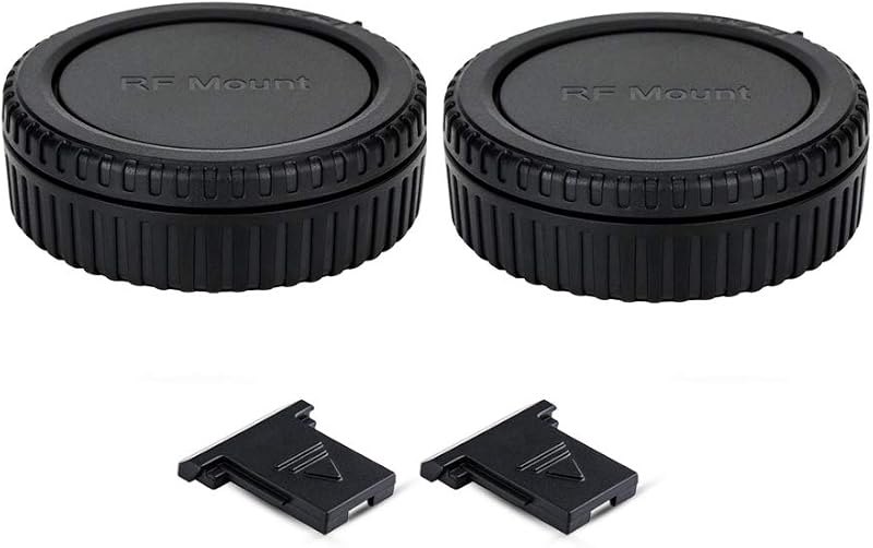 2-Pack RF Mount Body Cap & Rear Lens Cover Kit for Canon Cameras & Lenses — camera body cap for camera body cap