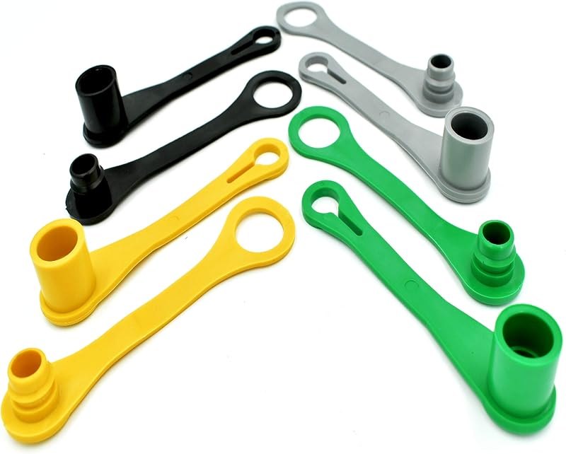 HD Switch - 8 Pack - Port Plug & Cap Set For John Deere Tractor Black - Yellow - Green - Silver - Hydraulic Fitting