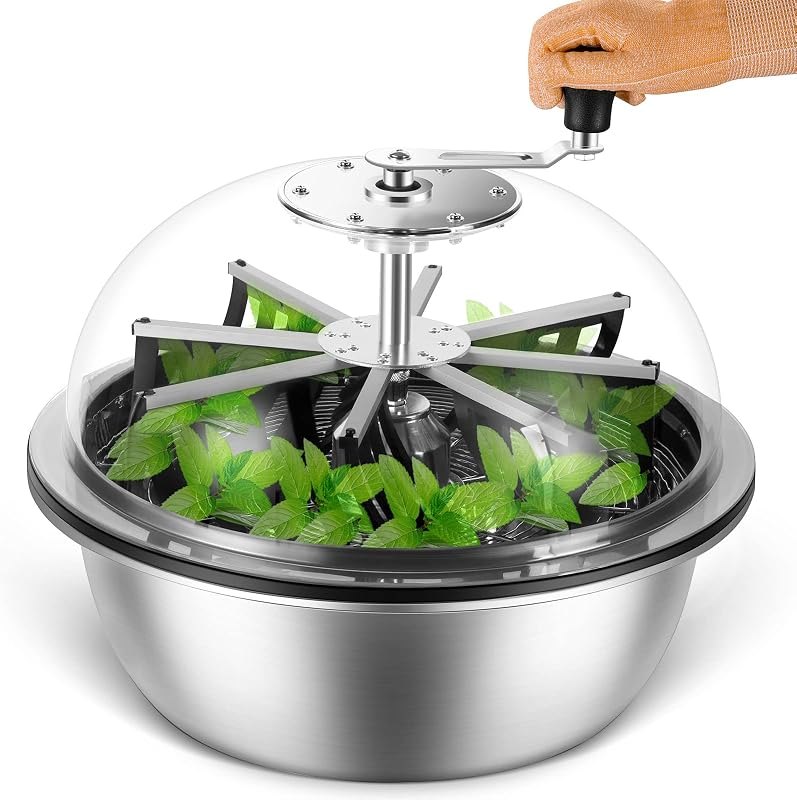 19 inch Bud Leaf Bowl Trimmer, Bud Bowl Trimmer with Switchable Stainless Steel Blades & Clear Visibility Dome, Hand