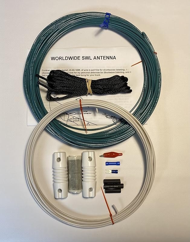 Shortwave, SWL, AM, OC, Basic Longwire antenna Kit. 100 FEET — best dipole antenna kit for dipole antenna kit