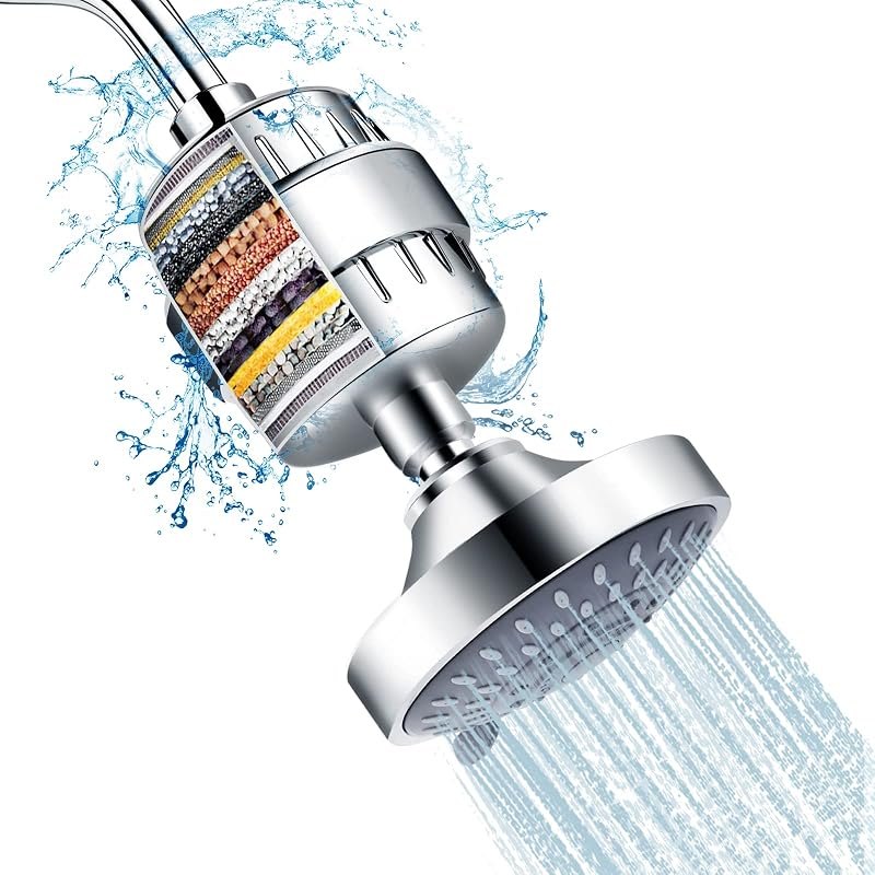 FEELSO Shower Head with Shower Filter, Filtered Shower Head for Hard Water — shower head with filter for shower head