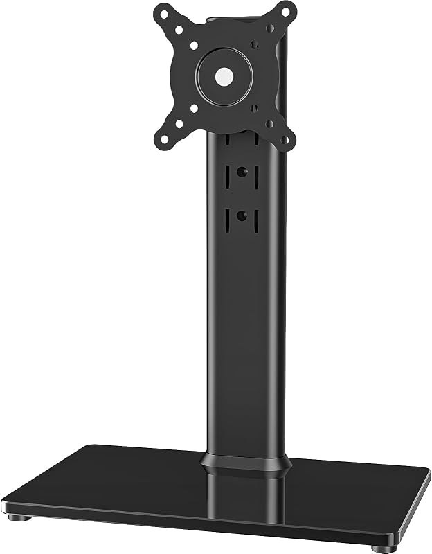 Single LCD Computer Monitor Free-Standing Desk Stand Mount Riser for 13 inch to 32 inch screen with Swivel, Height