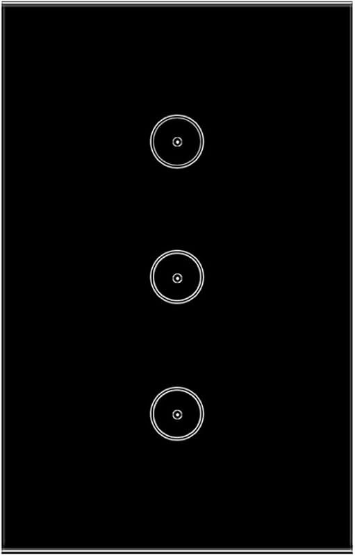 Jinvoo WiFi Wall Light Touch Panel Switch, 3 gang 2 way, Remote Control by Smart Phone,No Hub Required, AC 120V, works