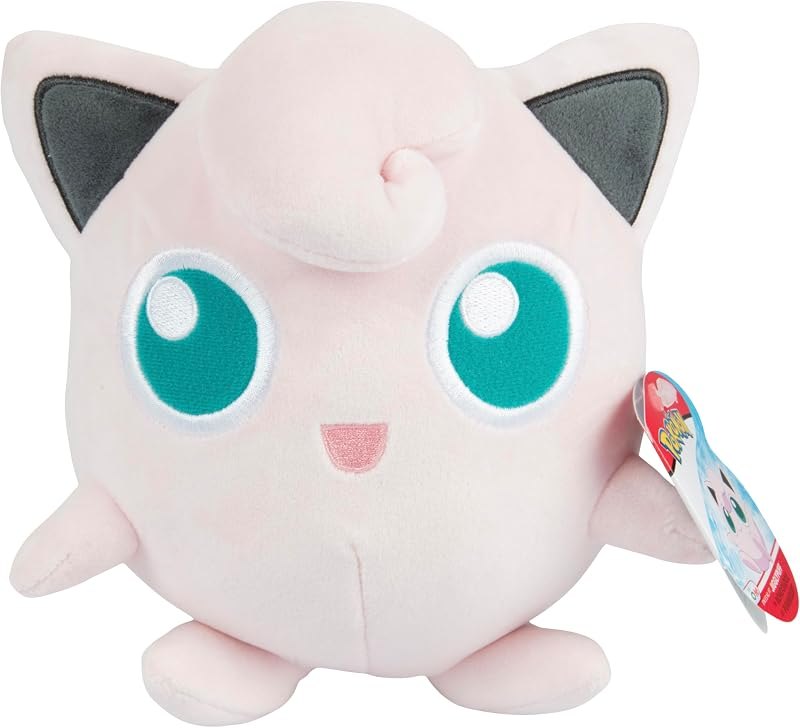 8" Jigglypuff Plush - Generation 1 Figure - Officially Licensed - Authentic Soft Stuffed Animal Toy - Gift for Kids