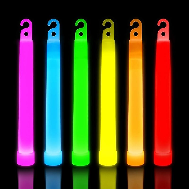 30 Ultra Bright Glow Sticks in Bulk - Multi Use Glowsticks for Parties, Camping, Emergency Light and Survival Kit with