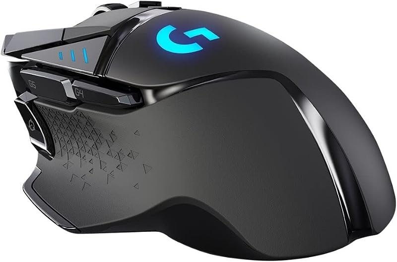 Logitech G502 Lightspeed Wireless Gaming Mouse, 25K Hero Gaming Sensor, 25600 DPI, RGB, Ultra-Light, 11 Programmable