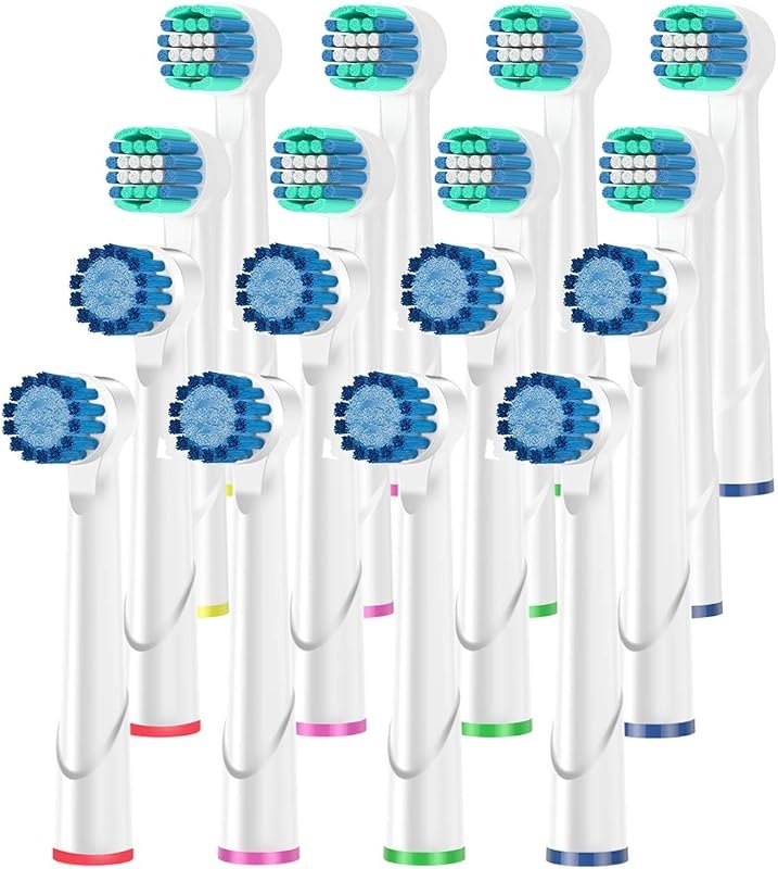 Replacement Heads Compatible with Oral B Braun Toothbrushes Electric- 16 Pack Professional Precision & Sensitive Brush