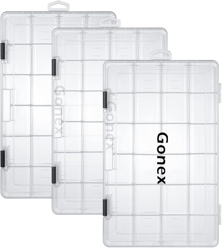 Gonex 3600 3700 Fishing Tackle Trays Lure Box with Adjustable Dividers — Tackle that does not rust in the tra for