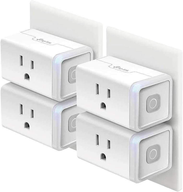 Kasa Smart Plug HS103P4, Smart Wi-Fi Outlet, Touch Actuator, Works with Alexa, Echo, Google Home, No Hub Required, 15