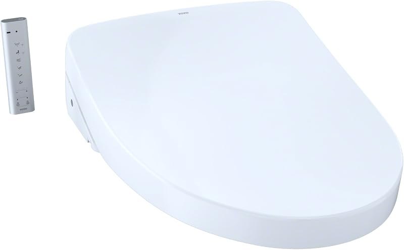 S500e WASHLET®+ and Auto Flush Ready Electronic Bidet Toilet Seat with EWATER+®and Contemporary Lid, Elongated, Cotton