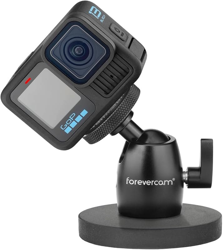 Forevercam Aluminum Magnetic Camera Mount for Gopro Hero 13 12 11 10 9 8 DJI Osmo Insta360 AKASO and Other Action