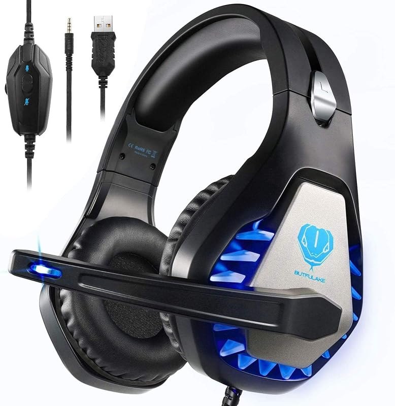 Gaming Headset for PS4, Xbox One, PC, PS5, Laptop, Mac, Nintendo Switch, 3.5MM Noise Cancelling Over Ear Headphones