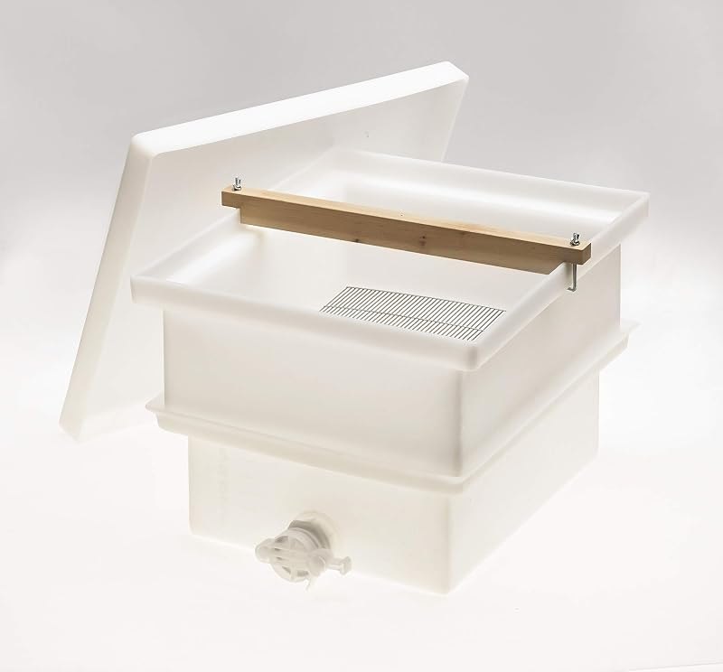 Beekeeping Uncapping Tub Honey Extraction Kit - Complete Set with Uncapping Tub, Cover, Cross Frame Rest, Honey Gate