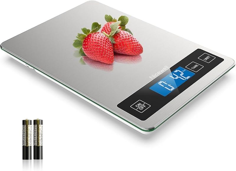 Nicewell Food Scale 22lb Digital Kitchen Scale for Cooking Baking