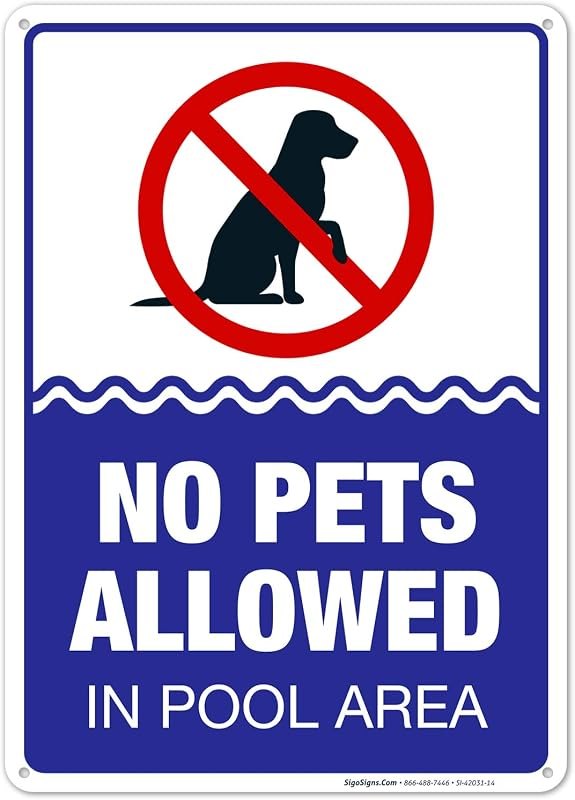 Pool Sign, No Pets Allowed in Pool Area Sign, — pool fence gate for pool fence gate