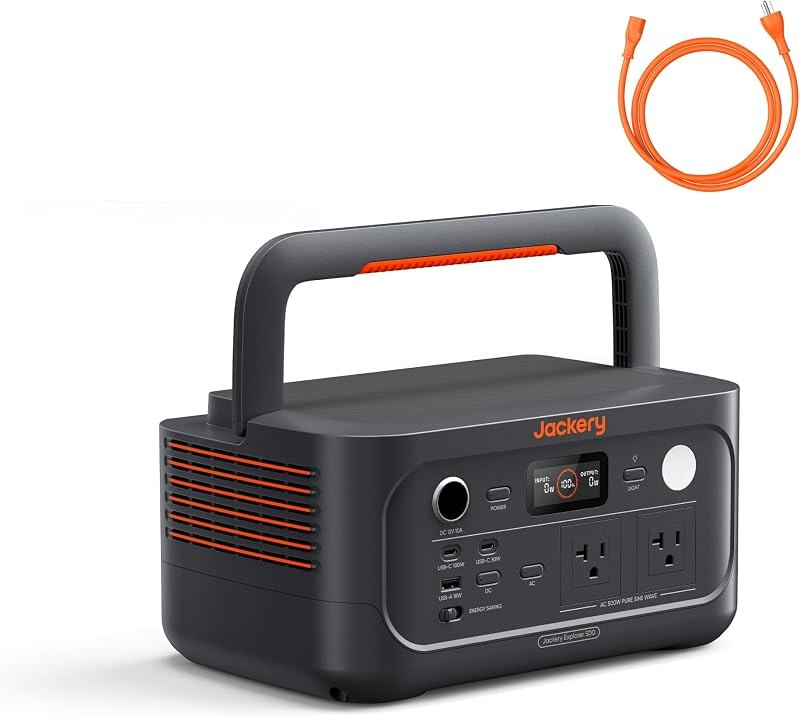 Jackery Explorer 500 v2 Portable Power Station,512Wh,500W AC — Portable Emergency Power Station for portable emergency