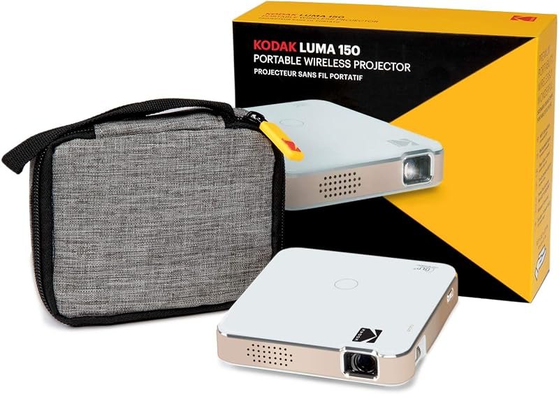 KODAK Luma 150 Mini Projector with Battery & Soft Case — pico projector for desktop for pico projector desktop