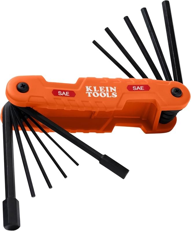 KLEIN TOOLS 70550 Hex Wrench Key Set, 11 SAE Sizes — hex key set for hex key set