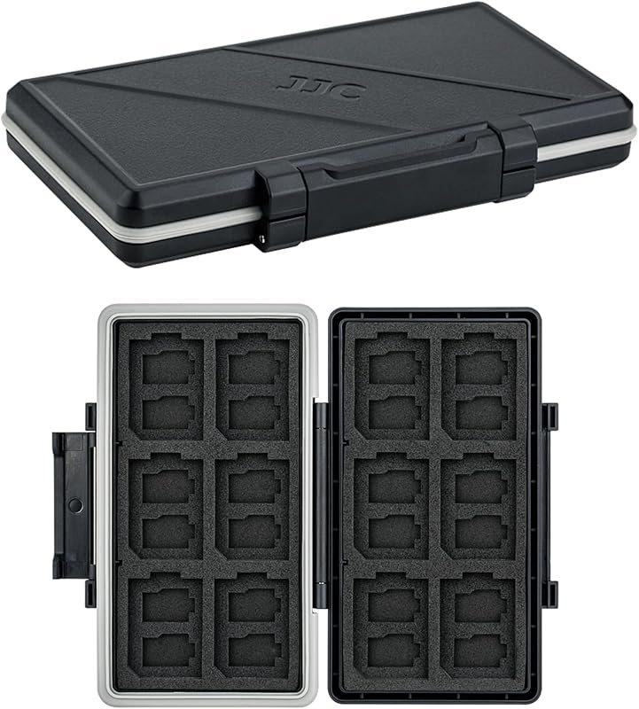 36 Slots Memory Card Case Water-Resistant Anti-Shock Memory Card Wallet for 24 Micro SD SDXC SDHC TF Cards and 12 SD