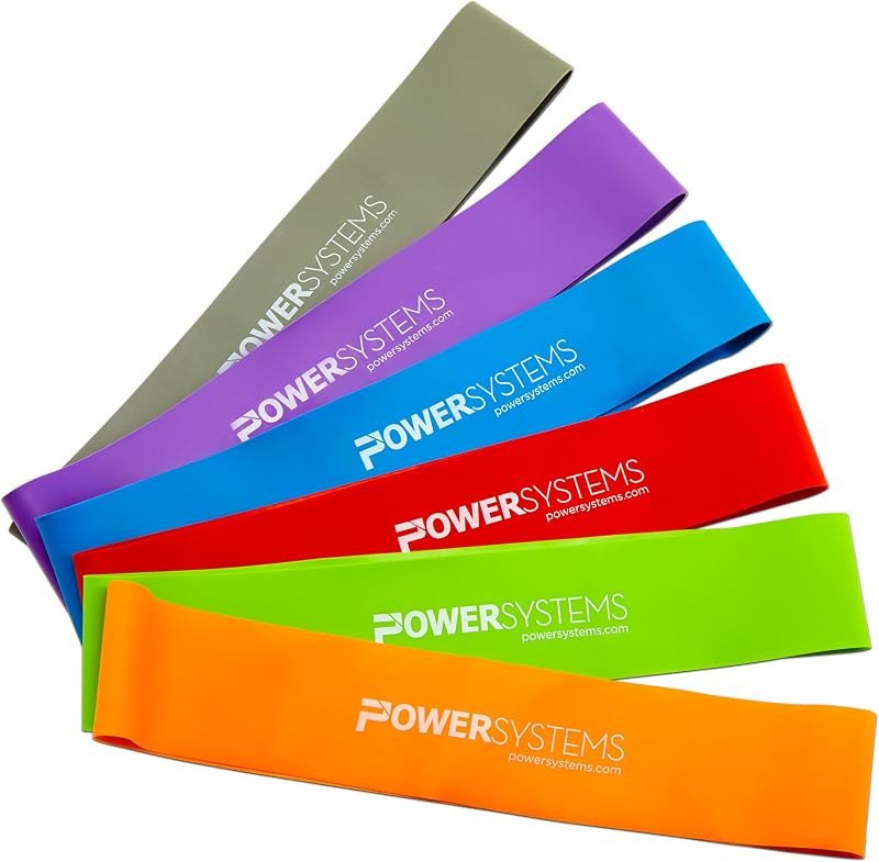 Power Systems Versa Loops Commercial Grade Resistance Bands, Exercise Loop Bands Kit for Working Out, Elastic Bands