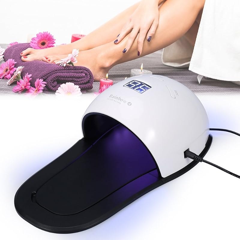 BOQUITE UV LED Nail Lamp Slipper Shape Nail Dryer Lamp for Nail Gel Polish Curing with Smart Sensor Manicure Pedicure