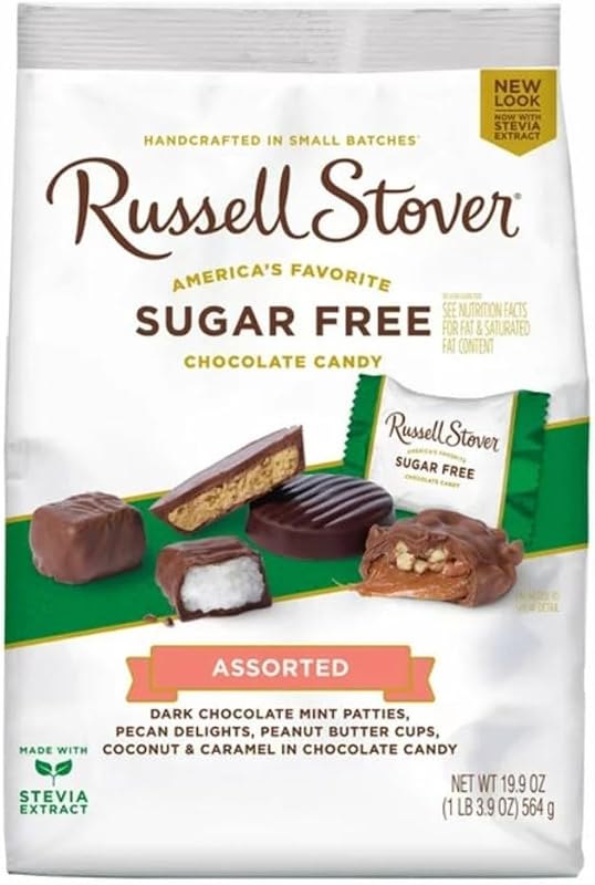 Russell Stover Assorted Sugar-Free Chocolate Candies, 19.9 oz. — sugar free valentine chocolates for sugar free