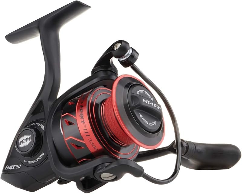 Penn Fierce III Spinning Inshore Fishing Reel, Size 2000, Right/Left Handle Position, 5 Bearings for Smooth Operation