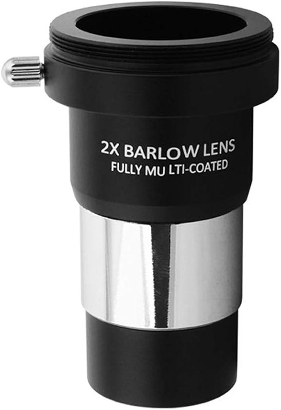 Barlow Lens 2X, Bysameyee 1.25 Inch Fully Multi-Coated Metal Barlow Lens with M42 Thread Camera Connect Interface for
