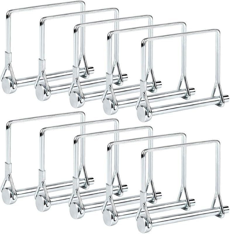 10 PCS Square Pto Pin Shaft Locking Pin 1/4 pin Hitch pin Wire Lock Pin Safety Coupler Pin 1/4" x 2-3/4"for