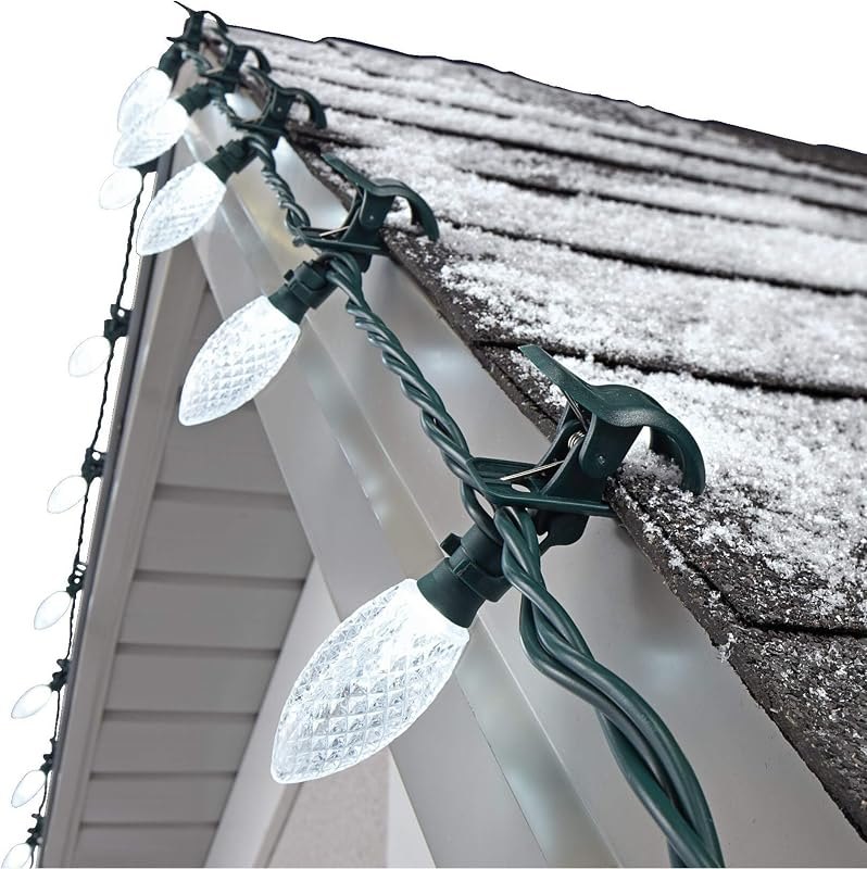 Noma C9 LED Quick Clip Christmas Lights — net lights for roof for net lights roof