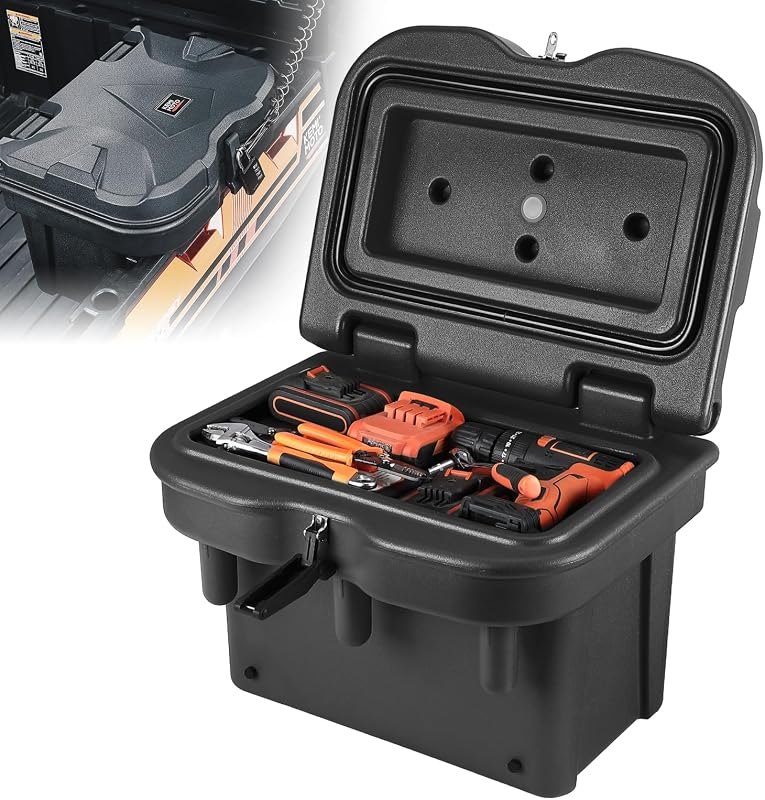 KEMIMOTO UTV Bed Storage Box 5.5GAL Compatible with Polaris Ranger General — overlanding cargo boxes for overlanding