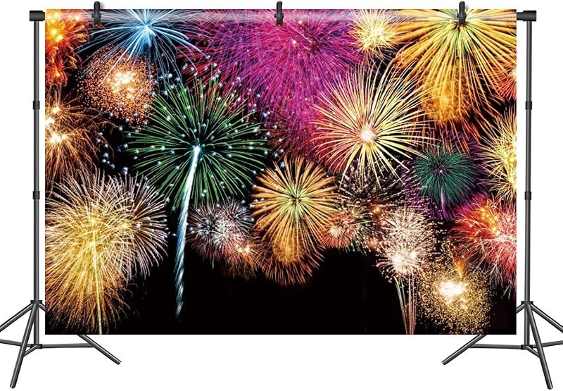 7x5ft Sparklers Fireworks Backdrop Class of 2026 Graduation Backdrops for Party Decorations Christmas Happy New Year