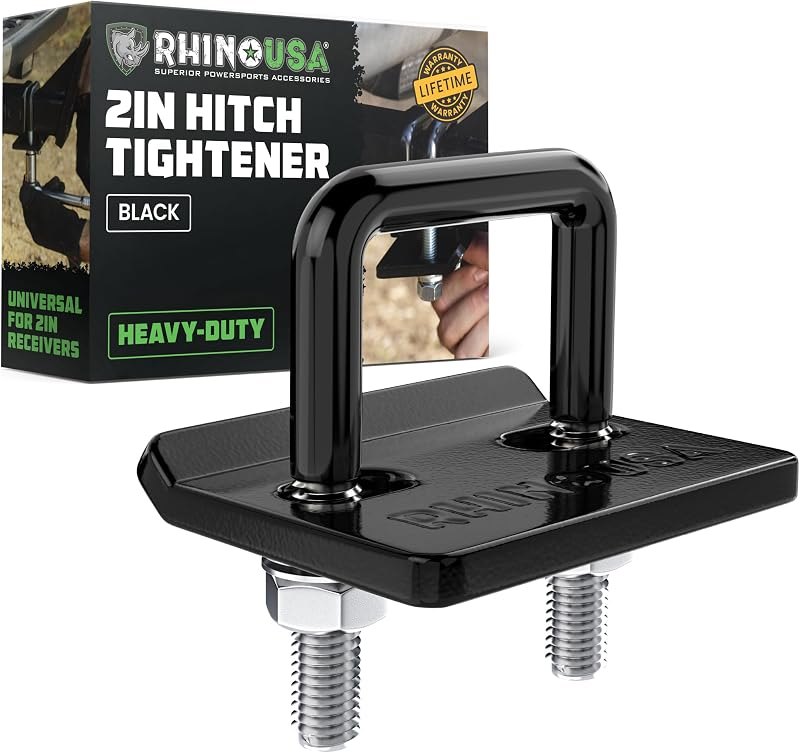 Rhino USA Hitch Tightener Anti-Rattle Clamp - for 2in Hitches — farm hitch tightener for trailer hitch