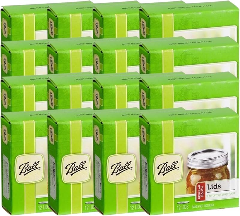 Regular Mouth Mason Jar Canning Lids 16 Dozen or 192 Lids Total — mason jar bands for mason jar bands
