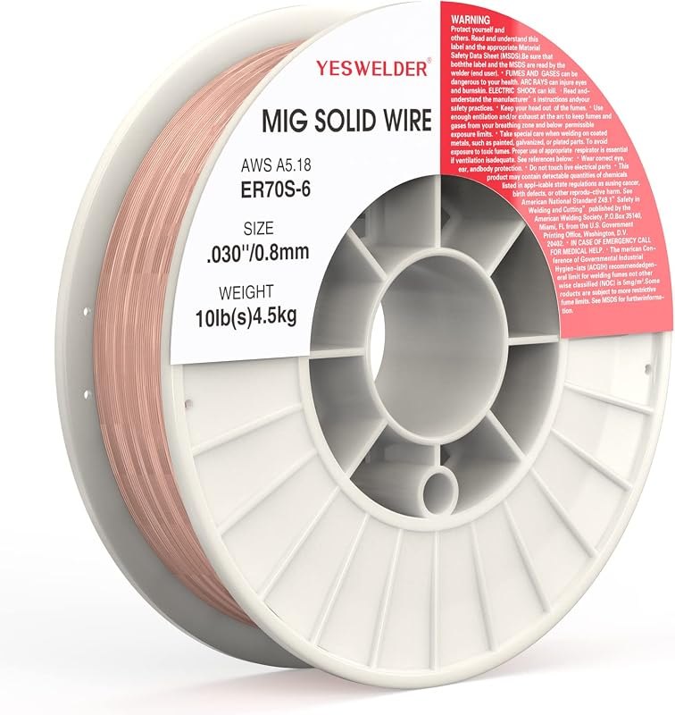YESWELDER MIG Welding Wire, ER70S-6 Solid Carbon Steel — best welding mig wire for welding mig wire