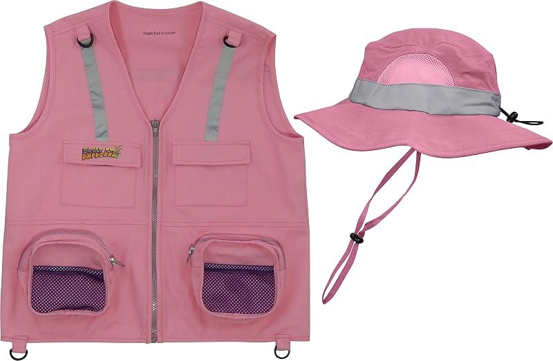 Cargo Vest for Kids with Reflective Safety Straps and Floppy Sun Hat — hunting safety vest for hunting safety vest