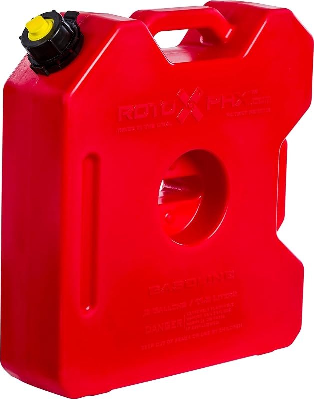 RotopaX - 3 Gallon Gasoline Pack - Leakproof Portable Fuel Container, Red — overlanding fuel jerry can for overlanding