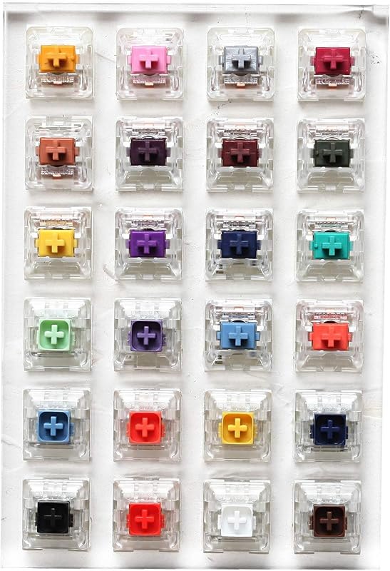 KPREPUBLIC 24 Switch switches Tester with Acrylic Base Blank keycaps for Mechanical Keyboard kailh Box Heavy pro