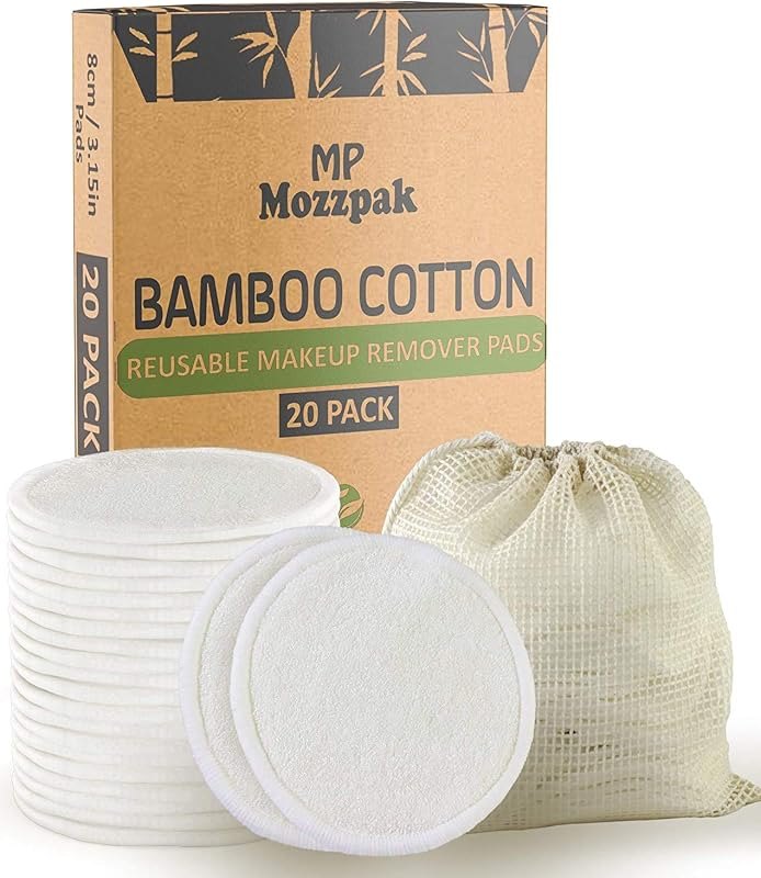 MP MOZZPAK (20 Pack) Reusable Makeup Remover Pads — skin cotton rounds for skin cotton rounds