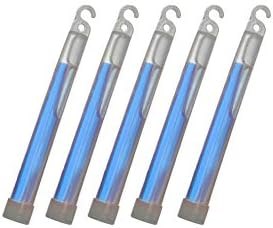 6" Glow Sticks Package of 5 (Blue) Emergency Chem Lights - 12 Hour Industrial Grade — emergency glow sticks for
